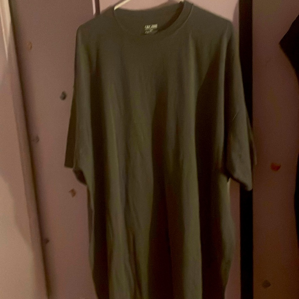 4XL T shirt looks green in pic but looks grey to me .